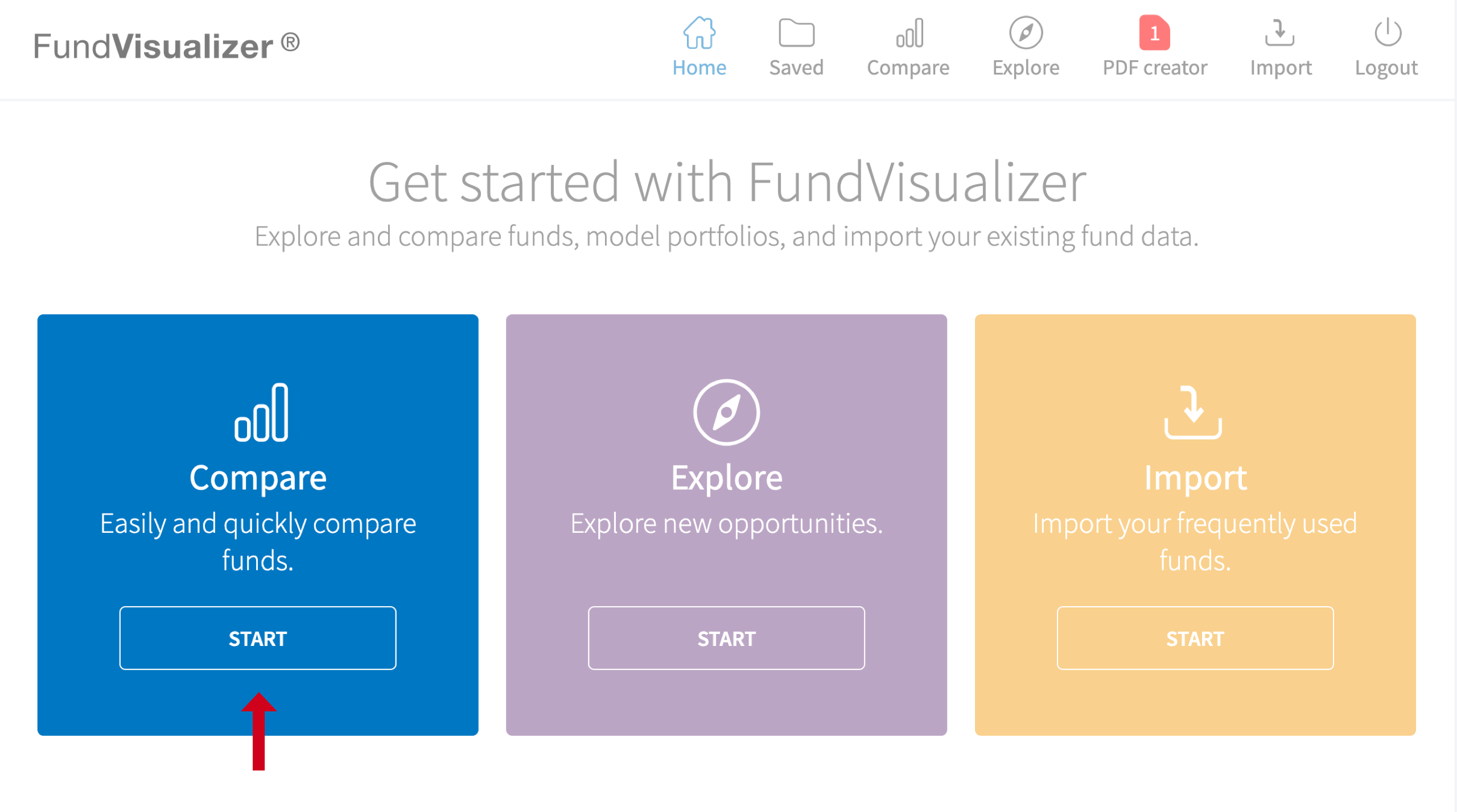 Get Started, Compare Funds